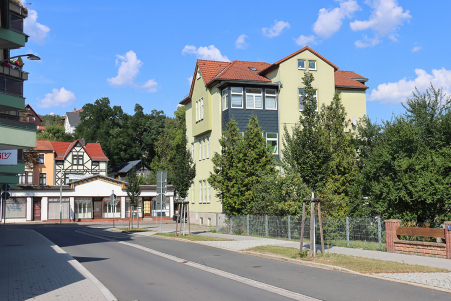 An der Sparkasse mit Blick zur Bahnhofstrae